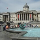 Trafalgar Square in Londen: plein met National Gallary