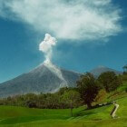 Santa Maria vulkaan Guatemala, zeer gevaarlijk en actief