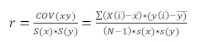 formule van Pearson's r