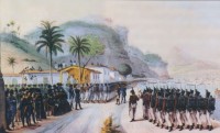 Het Portugese leger in Rio de Janeiro, Brazilië, 1816 / Bron: Jean-Baptiste Debret, Wikimedia Commons (Publiek domein)