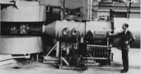 De 60-inch cyclotron aan het Lawrence Radiation Laboratory, University of California, Berkeley, in augustus 1939