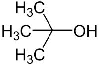 Figuur 4: 2-methylpropaan-2-ol / Bron: Dschanz, Wikimedia Commons (Publiek domein)