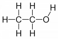 Figuur 2: ethanol, een primair alcohol / Bron: Benjah bmm27, Wikimedia Commons (Publiek domein)