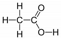 <I>Figuur 3: azijnzuur, officieel ethaanzuur</I> / Bron: Benjah bmm27, Wikimedia Commons (Publiek domein)