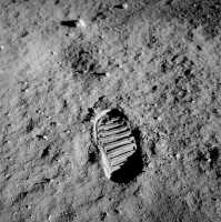 Sinds 21 juli 1969: voetstappen op de maan / Bron: NASA / Buzz Aldrin, Wikimedia Commons (Publiek domein)