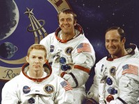 De bemanning van Apollo 14: Roosa, Shepard, Mitchell / Bron: NASA, Wikimedia Commons (Publiek domein)