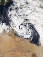 Qendresa / Bron: MODIS image captured by NASA’s Aqua satellite, Wikimedia Commons (Publiek domein)