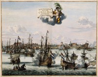 Nederland overwint een stad op de Portugezen / Bron: Coenraet Decker (circa 1650–1685), Wikimedia Commons (Publiek domein)